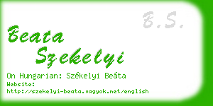 beata szekelyi business card